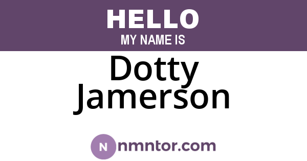Dotty Jamerson