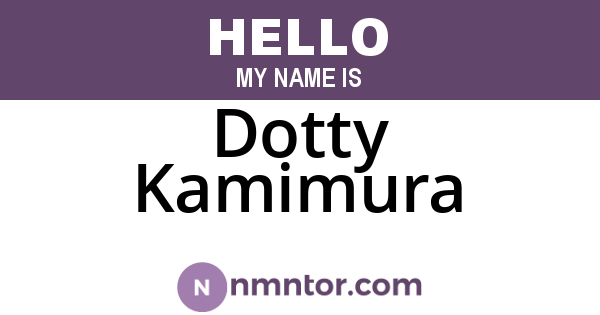 Dotty Kamimura