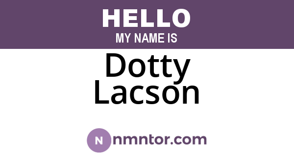 Dotty Lacson