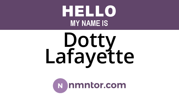 Dotty Lafayette