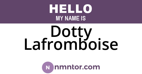 Dotty Lafromboise