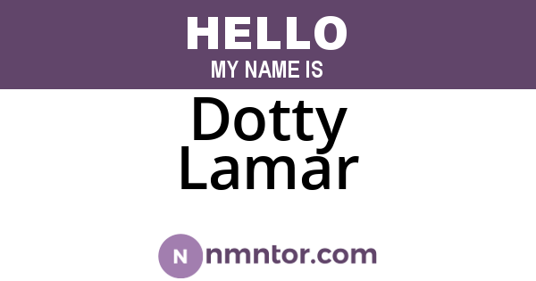 Dotty Lamar