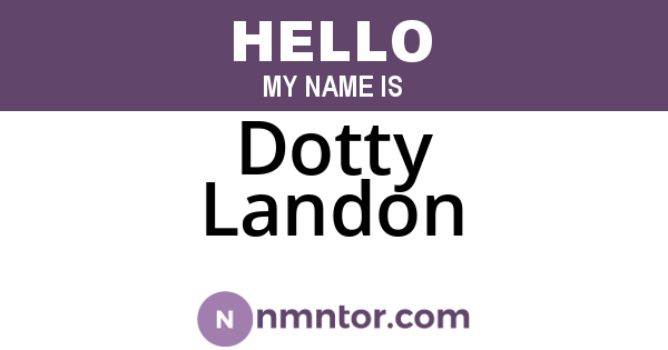 Dotty Landon
