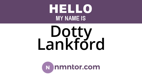 Dotty Lankford