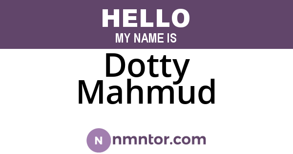 Dotty Mahmud