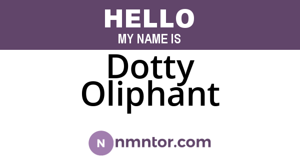 Dotty Oliphant