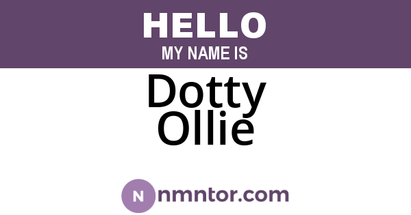Dotty Ollie