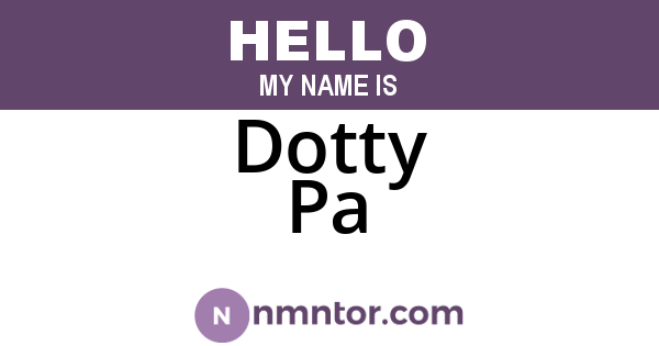 Dotty Pa