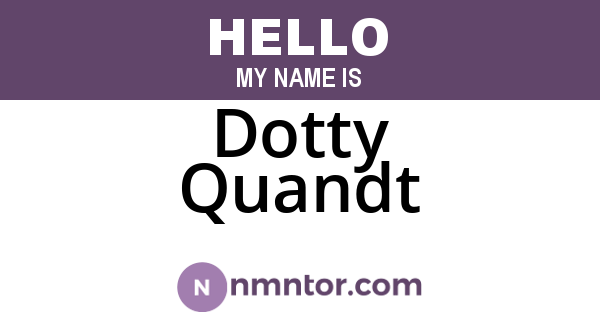 Dotty Quandt