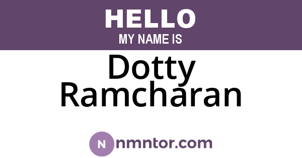 Dotty Ramcharan