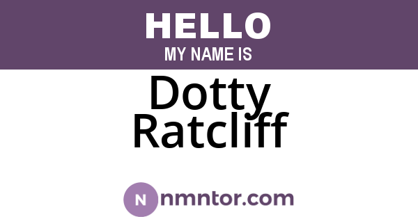 Dotty Ratcliff