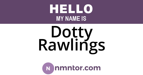 Dotty Rawlings