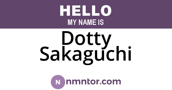 Dotty Sakaguchi