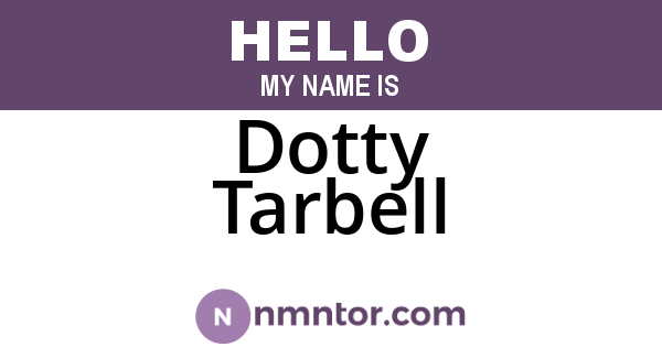 Dotty Tarbell