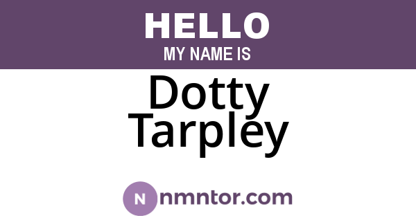 Dotty Tarpley