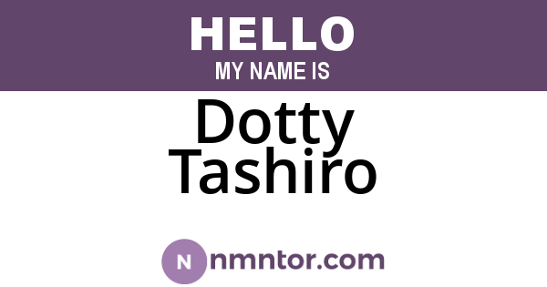 Dotty Tashiro