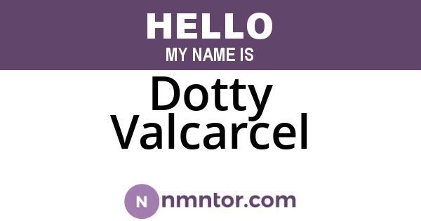 Dotty Valcarcel
