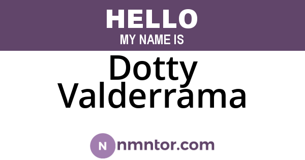 Dotty Valderrama