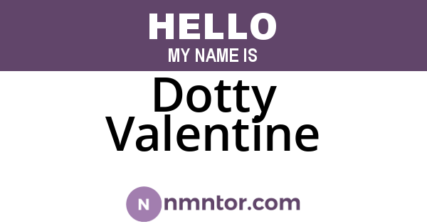 Dotty Valentine