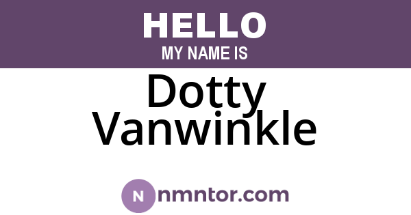 Dotty Vanwinkle