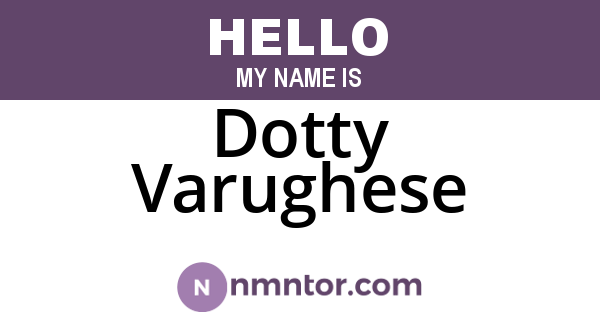 Dotty Varughese