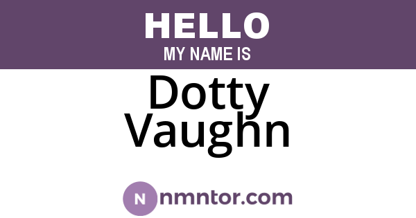 Dotty Vaughn