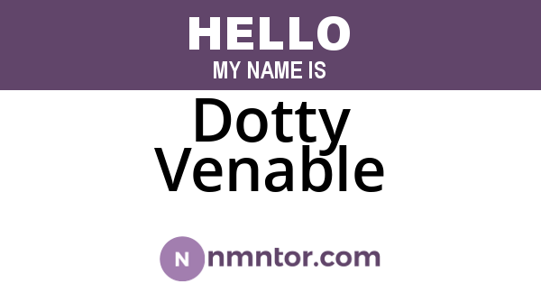 Dotty Venable