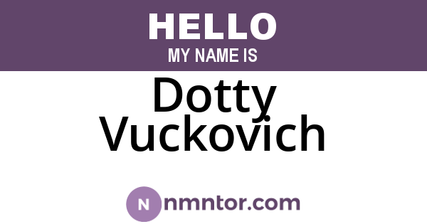 Dotty Vuckovich