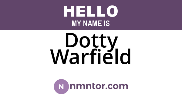Dotty Warfield