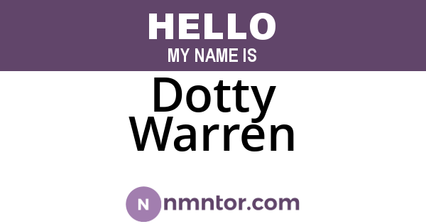 Dotty Warren