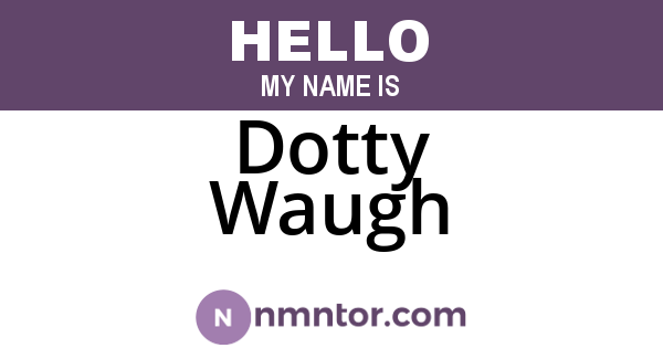 Dotty Waugh