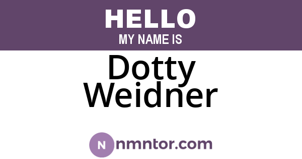 Dotty Weidner