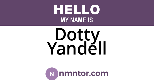 Dotty Yandell