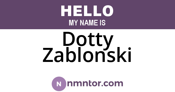 Dotty Zablonski