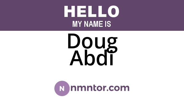 Doug Abdi