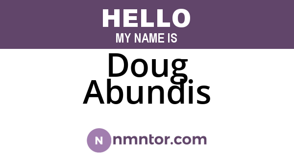 Doug Abundis