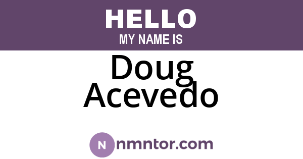 Doug Acevedo