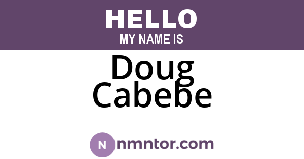 Doug Cabebe