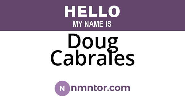 Doug Cabrales