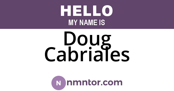 Doug Cabriales