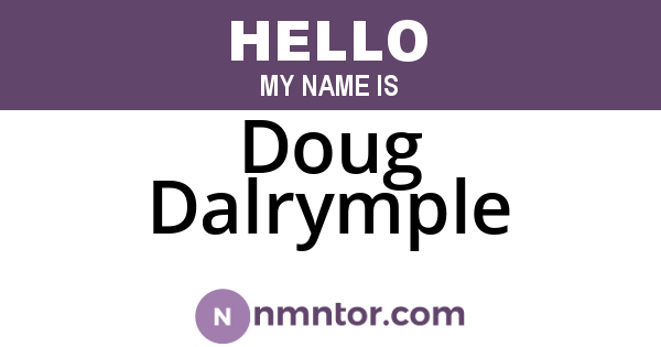 Doug Dalrymple
