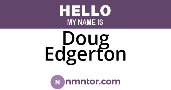 Doug Edgerton