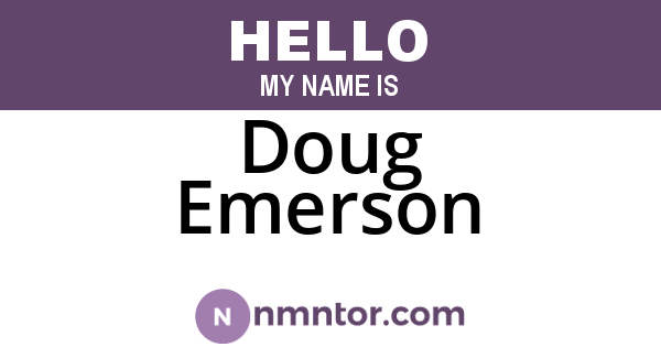 Doug Emerson
