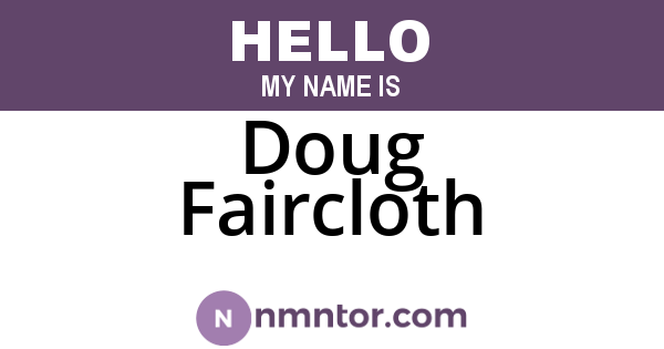 Doug Faircloth
