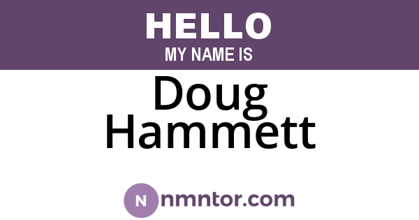 Doug Hammett