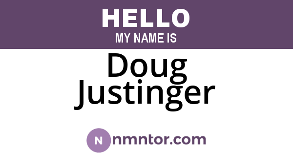 Doug Justinger