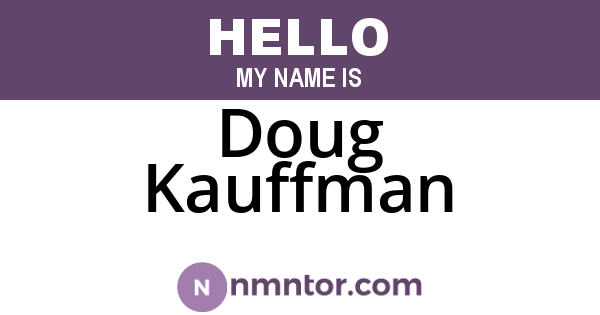 Doug Kauffman