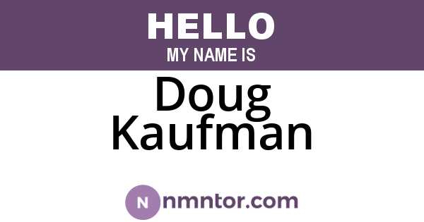 Doug Kaufman