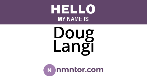 Doug Langi