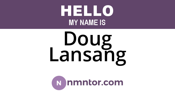 Doug Lansang